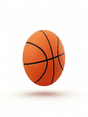 Fototapeta premium Orange basketball on a white background with shadow