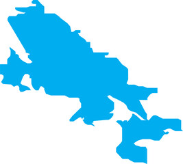Fototapeta premium Lake Titicaca Vector Map Shape