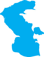 Caspian Sea Vector Map Shape