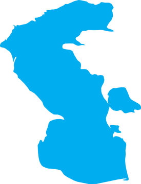 Caspian Sea Vector Map Shape