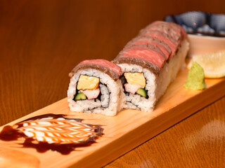 ローストビーフの巻き寿司