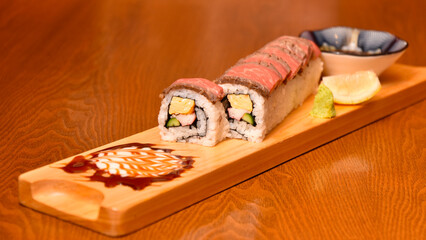 ローストビーフの巻き寿司