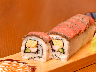 ローストビーフの巻き寿司