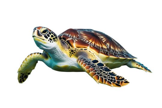 Sea turtle swimming in the ocean