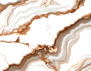 Brown and white swirling abstract, resembling geological formations or flowing liquid, against a dark background