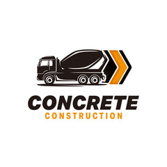 Concrete Construction Illustration Logo Design