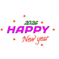 New year stylish font png download 