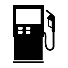 Illustration of a black fuel pump gas station petrol filling station service station icon vector