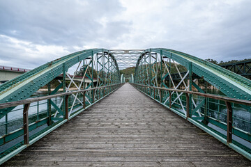 The historic Barqueiro Bridge over the O Vicedo estuary