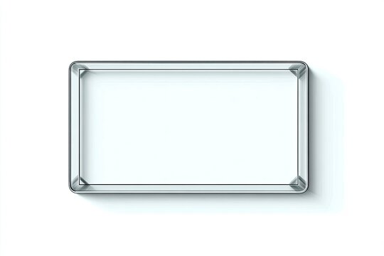 Empty rectangular glass display case