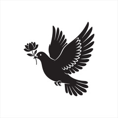 Elegant peace dove symbol for universal harmony and freedom design element