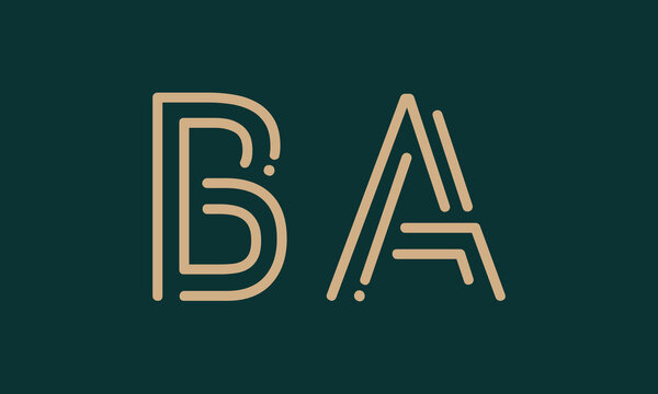 BA B ba initial logo | initial based abstract modern minimal creative logo, vector template image. luxury logotype logo, real estate homie logo. typography logo. initials logo