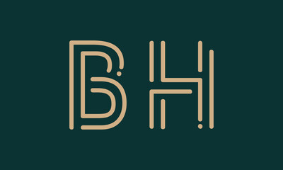 BH B bh initial logo | initial based abstract modern minimal creative logo, vector template image. luxury logotype logo, real estate homie logo. typography logo. initials logo