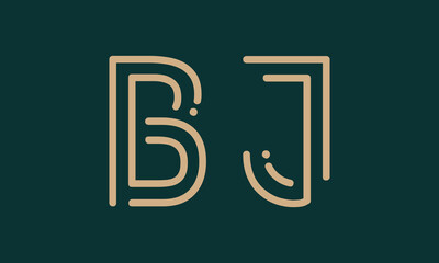 BJ B bj initial logo | initial based abstract modern minimal creative logo, vector template image. luxury logotype logo, real estate homie logo. typography logo. initials logo