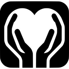 Obraz premium Supportive Hands, Loving Heart: A visual emblem of compassion and care, illustrating hands cradling a heart symbol, symbolizing human connection and shared love.