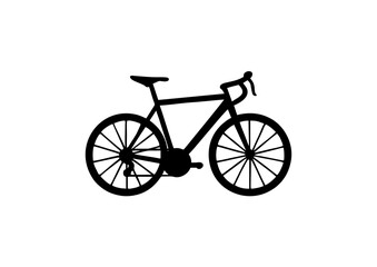 Fototapeta premium Velocity in Silhouette: A Racing Bike’s Angular Frame and Drop Bars—Outlined in the Geometry of Speed, Precision, and the Streamlined Spirit of Competitive Motion