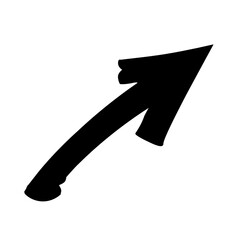 Black arrow pointing upwards isolated on white background, suggesting growth, progress, or advancement, symbolizing aspiration and positive direction