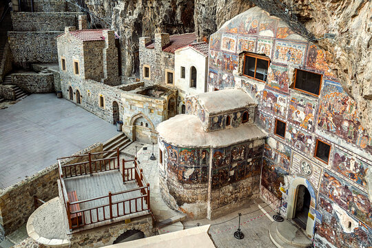 Sumela Monastery is a Greek Orthodox monastery and church complex located on Kara Hill, west of the Meryem Ana Creek within the borders of the Altındere Valley National Park.
