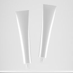 Floating Two Tubes Mockup