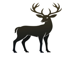 Fototapeta premium deer silhouette vector illustration