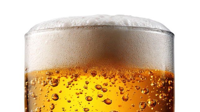 Tall glass of iced cola with red straw isolated on transparent background