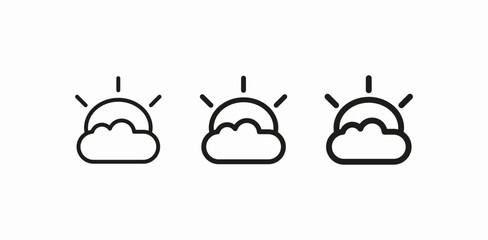 cloud sun weather forecast icon sign vector