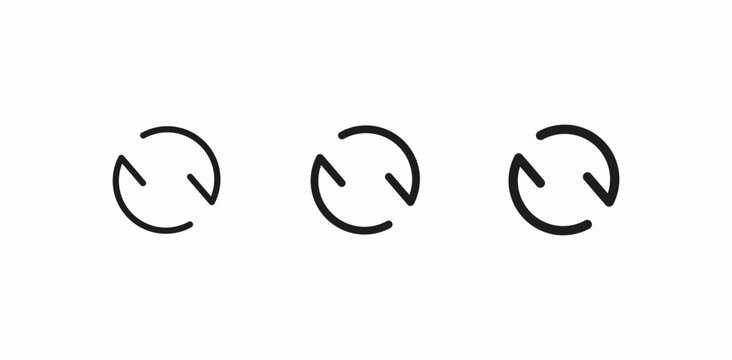 circular refresh sync arrows icon sign vector