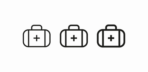 first aid medical bag icon sign vector