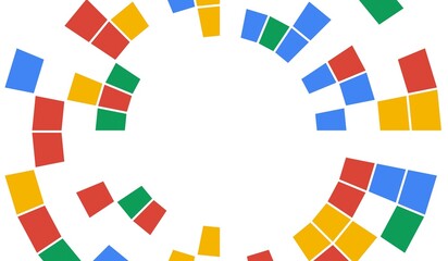 Abstract background, circle, flat, 3D illustration