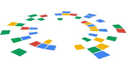 Abstract background, circle, flat, 3D illustration