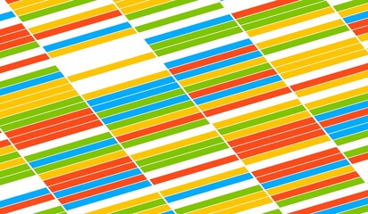 Abstract background, multicolored horizontal squares, mosaic, pixel, flat, 3D illustration