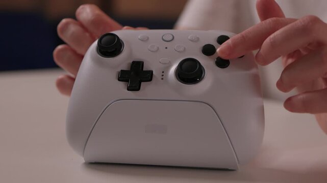 This modern wireless game controller has stylish LED lights for enhanced visual appeal