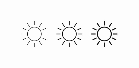 bright sunny weather icon sign vector