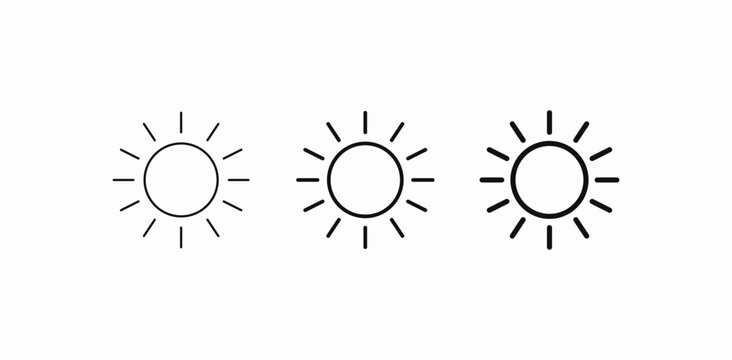bright sunny weather icon sign vector
