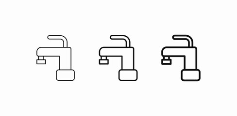 faucet kitchen plumbing icon sign vector