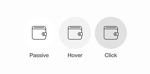 simple leather wallet icon sign vector