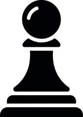Strategic pawn chess piece silhouette icon vector