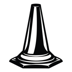 Bright orange traffic safety cone isolated on for construction