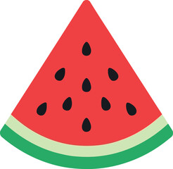 Vibrant watermelon slice summer fruit fresh healthy food vector
