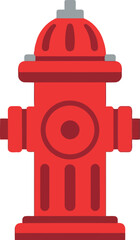 Vibrant red fire hydrant isolated vector illustration public safety equipment vector