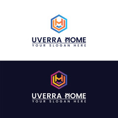 Modern and elegant home logo design for interior, d&eacute;cor, and lifestyle brands. The Uverra Home logo represents comfort, creativity, and contemporary living &mdash; perfect for home d&eacute;cor stores, furniture s
