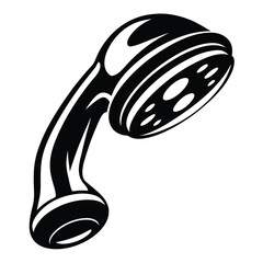 Modern shower head chrome fixture for bathroom plumbing and water spray