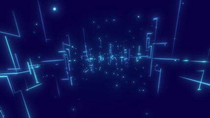 Abstract particle fractal background, hi-tech and big data background - Powered by Adobe