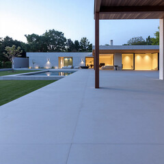 Naklejka premium modern house with pool