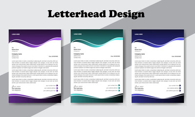Business Stationery Letterhead Vector Template – Clean Corporate Letterhead Layout for Print