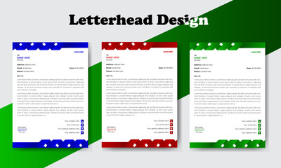 Clean Business Letterhead Design – Editable Corporate Stationery Document Vector