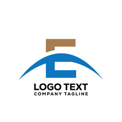 e letter logo design