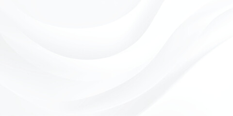 white abstract wave background with smooth curved lines and soft gradient texture for modern minimal design concept.