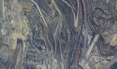 Kansanshi Copper-Gold Mine, Zambia: High-Resolution Aerial View of Open-Pit Operation and African Industrial Landscape