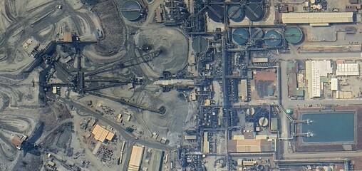 Kansanshi Copper-Gold Mine, Zambia: High-Resolution Aerial View of Open-Pit Operation and African Industrial Landscape